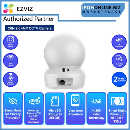 EZVIZ C6N 2K 4MP H.265 Smart Wi-Fi Pan & Tilt CCTV Camera CS-C6N-D0-8B4WF