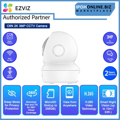 EZVIZ C6N 2K 3MP H.265 Smart Wi-Fi Pan & Tilt CCTV Camera CS-C6N-D0-2C3WF