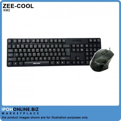 Zee-Cool KM2 USB Wired Waterproof Keyboard Mouse Combo Set (USB Mouse + USB Keyboard)
