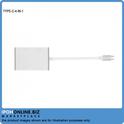 USB-Type C To VGA DVI HDMI & USB Adapter 4 IN 1 USB-Type C To VGA DVI HDMI & USB Adapter 4 IN 1