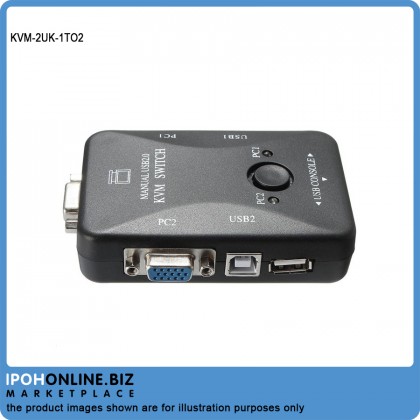 2 Port USB VGA KVM Switch Box For Mouse Keyboard Monitor Sharing Computer 2 Port USB VGA KVM Switch Box For Mouse Keyboard Monitor Sharing Computer