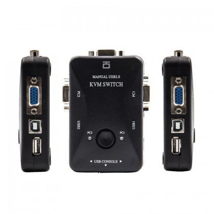 2 Port USB VGA KVM Switch Box For Mouse Keyboard Monitor Sharing Computer 2 Port USB VGA KVM Switch Box For Mouse Keyboard Monitor Sharing Computer