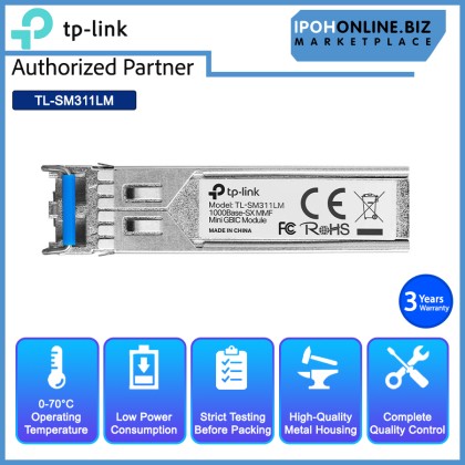 TP-Link TL-SM311LM 1000 BASE-SX MMF MiniGBIC Module TP-Link TL-SM311LM 1000 BASE-SX MMF MiniGBIC Module
