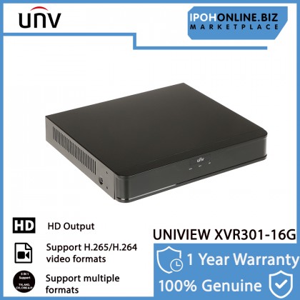 UNIVIEW XVR301-16G 16CH 8MP H.265 Network Video Recorder