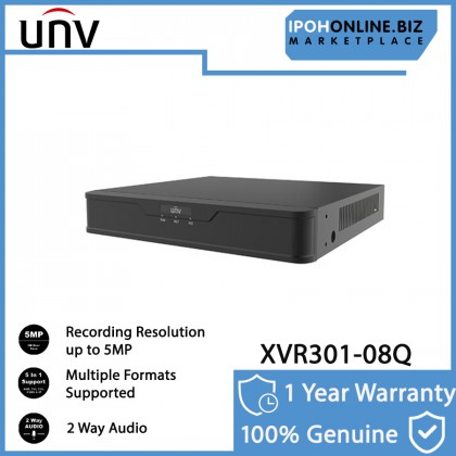 UNIVIEW XVR301-08Q 8CH 4K H.265 Network Video Recorder