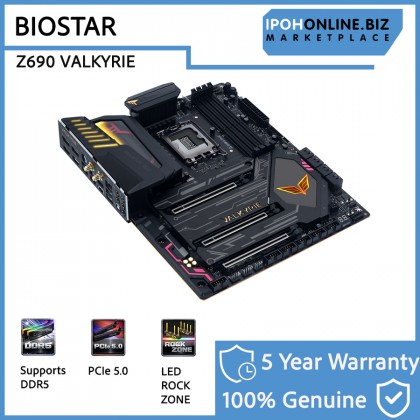 BIOSTAR Z690 VALKYRIE INTEL M.2/DP/HDMI/4DIMM DDR5/12th Generation/LGA 1700 ATX Motherboard