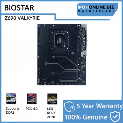 BIOSTAR Z690 VALKYRIE INTEL M.2/DP/HDMI/4DIMM DDR5/12th Generation/LGA 1700 ATX Motherboard