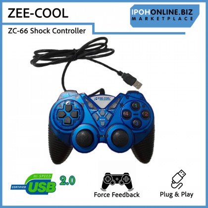 Zee-Cool ZC-66 USB Wired Single Shock Gamepad Controller for PC and Laptop Zee-Cool ZC-66 USB Wired Single Shock Gamepad Controller for PC and Laptop