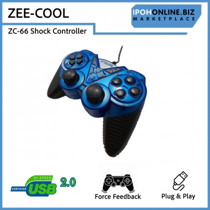 Zee-Cool ZC-66 USB Wired Single Shock Gamepad Controller for PC and Laptop Zee-Cool ZC-66 USB Wired Single Shock Gamepad Controller for PC and Laptop