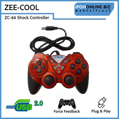 Zee-Cool ZC-66 USB Wired Single Shock Gamepad Controller for PC and Laptop Zee-Cool ZC-66 USB Wired Single Shock Gamepad Controller for PC and Laptop