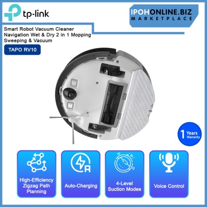 TP-LINK TAPO RV10 Smart Robot Vacuum Cleaner Navigation Wet & Dry 2 in 1 Mopping Sweeping & Vacuum TP-LINK TAPO RV10 Smart Robot Vacuum Cleaner Navigation Wet & Dry 2 in 1 Mopping Sweeping & Vacuum