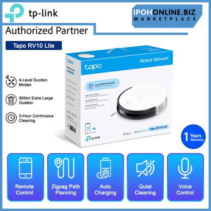 TP-LINK TAPO RV10 LITE Smart Robot Vacuum Cleaner Navigation 800ml Large Dust Bin