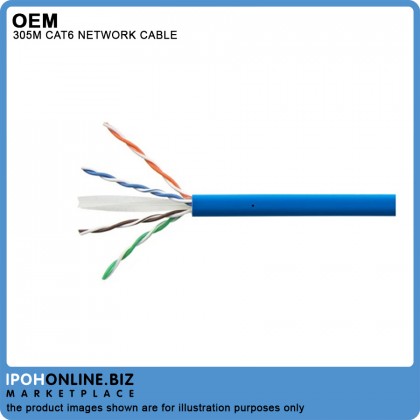 OEM Cat 6 High Speed Network UTP Cable (Blue) - 305m 1 Box OEM Cat 6 High Speed Network UTP Cable (Blue) - 305m 1 Box