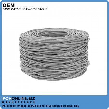 OEM Cat 5e Enhanced UTP Network Cable (Grey) - 305m 1 Box OEM Cat 5e Enhanced UTP Network Cable (Grey) - 305m 1 Box