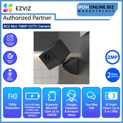 Ezviz BC2 Mini Battery Powered Rechargeable Wireless WiFi Full HD 1080P CCTV Camera Ezviz BC2 Mini Battery Powered Rechargeable Wireless WiFi Full HD 1080P CCTV Camera