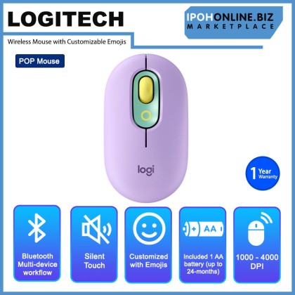 Logitech POP Mouse Wireless Mouse with Customizable Emojis Logitech POP Mouse Wireless Mouse with Customizable Emojis