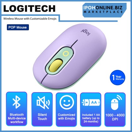 Logitech POP Mouse Wireless Mouse with Customizable Emojis Logitech POP Mouse Wireless Mouse with Customizable Emojis
