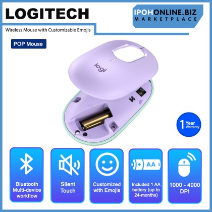 Logitech POP Mouse Wireless Mouse with Customizable Emojis Logitech POP Mouse Wireless Mouse with Customizable Emojis