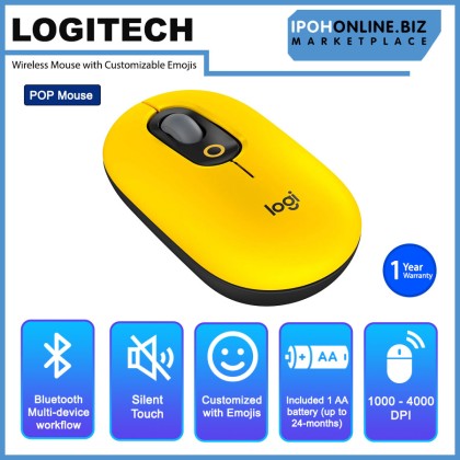 Logitech POP Mouse Wireless Mouse with Customizable Emojis Logitech POP Mouse Wireless Mouse with Customizable Emojis