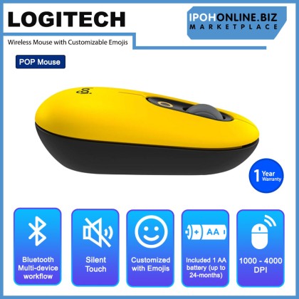 Logitech POP Mouse Wireless Mouse with Customizable Emojis Logitech POP Mouse Wireless Mouse with Customizable Emojis