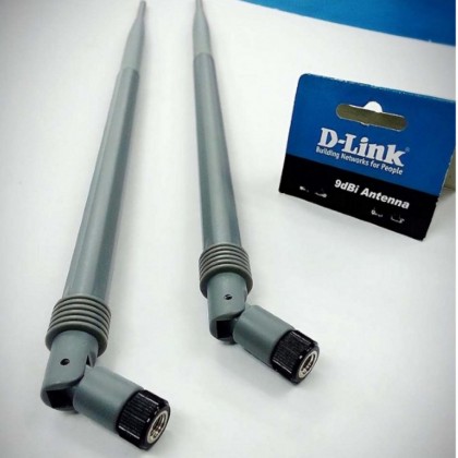 D-Link 2.4GHz 2 x 9dBi Indoor Omni-directional Antenna 802.11n/b/g RP-SMA Female connector (D-ANT24-0900) D-Link 2.4GHz 2 x 9dBi Indoor Omni-directional Antenna 802.11n/b/g RP-SMA Female connector (D-ANT24-0900)