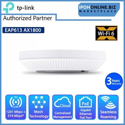 TP-Link Omada EAP613 AX1800 Ceiling Mount WiFi 6 Access Point TP-Link Omada EAP613 AX1800 Ceiling Mount WiFi 6 Access Point