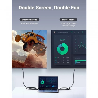 UGreen DisplayPort Male to HDMI Male Cable 1.5m - Black UGreen DisplayPort Male to HDMI Male Cable 1.5m - Black