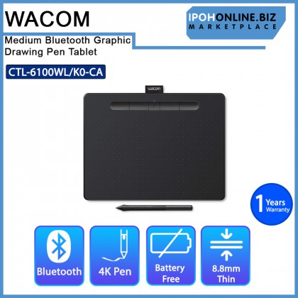 WACOM Intuos Medium Bluetooth Graphic Drawing Pen Tablet CTL-6100WL WACOM Intuos Medium Bluetooth Graphic Drawing Pen Tablet CTL-6100WL