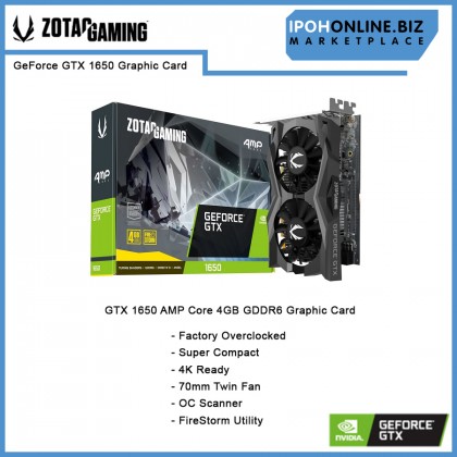 ZOTAC GAMING GeForce GTX 1650 4GB 128Bit GDDR6 DVI DP HDMI Graphics Card with DUAL FAN ZOTAC GAMING GeForce GTX 1650 4GB 128Bit GDDR6 DVI DP HDMI Graphics Card with DUAL FAN
