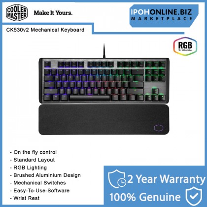Cooler Master CK530 V2 Tenkeyless RGB Mechanical Gaming Keyboard and Wrist Rest Cooler Master CK530 V2 Tenkeyless RGB Mechanical Gaming Keyboard and Wrist Rest