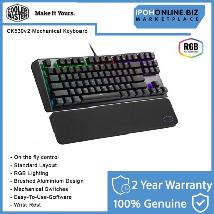Cooler Master CK530 V2 Tenkeyless RGB Mechanical Gaming Keyboard and Wrist Rest Cooler Master CK530 V2 Tenkeyless RGB Mechanical Gaming Keyboard and Wrist Rest