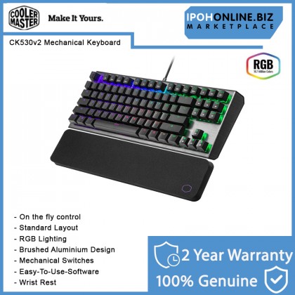 Cooler Master CK530 V2 Tenkeyless RGB Mechanical Gaming Keyboard and Wrist Rest Cooler Master CK530 V2 Tenkeyless RGB Mechanical Gaming Keyboard and Wrist Rest