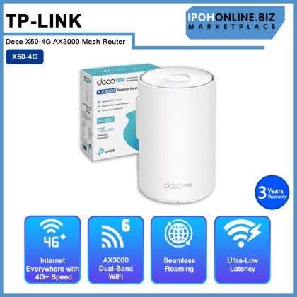 TP-Link Deco X50-4G AX3000 4G+ Whole Home WiFi 6 Gateway Mesh WiFi System with All Deco TP-Link Deco X50-4G AX3000 4G+ Whole Home WiFi 6 Gateway Mesh WiFi System with All Deco