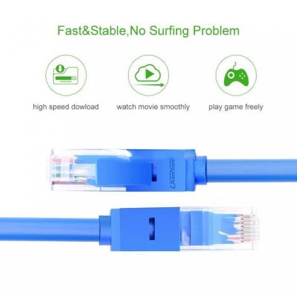 UGREEN 11205 10M Cat6 UTP 26AWG CCA Network Cable - Blue UGREEN 11205 10M Cat6 UTP 26AWG CCA Network Cable - Blue