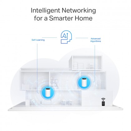 TP-Link Deco X80 AX6000 Whole Home AI-Driven Dual-Band Mesh WiFi 6 Router - 1 Pack