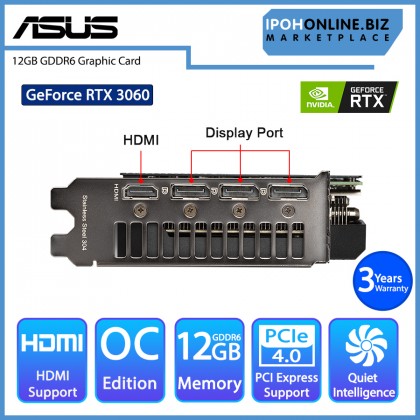 ASUS Dual GeForce RTX 3060 V2 OC Edition 12GB GDDR6 Gaming Graphics Card HDMI DP DUAL-RTX3060-O12G-V2 ASUS Dual GeForce RTX 3060 V2 OC Edition 12GB GDDR6 Gaming Graphics Card HDMI DP DUAL-RTX3060-O12G-V2