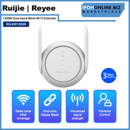 Ruijie Reyee RG-EW1200R 1200M Dual-band Mesh Wi-Fi Extender - Powerful Mesh Wi-Fi for Full Area Coverage Ruijie Reyee RG-EW1200R 1200M Dual-band Mesh Wi-Fi Extender - Powerful Mesh Wi-Fi for Full Area Coverage