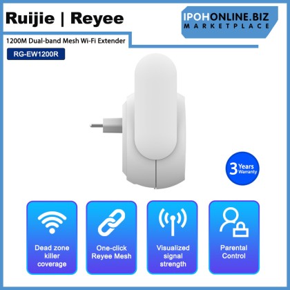 Ruijie Reyee RG-EW1200R 1200M Dual-band Mesh Wi-Fi Extender - Powerful Mesh Wi-Fi for Full Area Coverage Ruijie Reyee RG-EW1200R 1200M Dual-band Mesh Wi-Fi Extender - Powerful Mesh Wi-Fi for Full Area Coverage