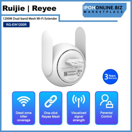 Ruijie Reyee RG-EW1200R 1200M Dual-band Mesh Wi-Fi Extender - Powerful Mesh Wi-Fi for Full Area Coverage Ruijie Reyee RG-EW1200R 1200M Dual-band Mesh Wi-Fi Extender - Powerful Mesh Wi-Fi for Full Area Coverage