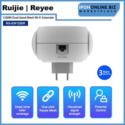 Ruijie Reyee RG-EW1200R 1200M Dual-band Mesh Wi-Fi Extender - Powerful Mesh Wi-Fi for Full Area Coverage Ruijie Reyee RG-EW1200R 1200M Dual-band Mesh Wi-Fi Extender - Powerful Mesh Wi-Fi for Full Area Coverage