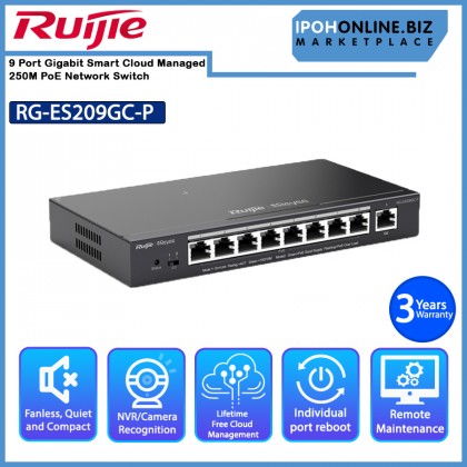 Ruijie Reyee RG-ES209GC-P 9 Port Gigabit Smart Cloud Managed 250M PoE Network Switch