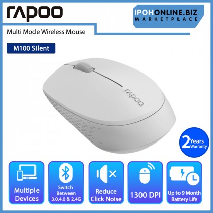 Rapoo M100 Silent Multi Mode Bluetooth Mouse 1300DPI 2.4G Wireless Mouse Rapoo M100 Silent Multi Mode Bluetooth Mouse 1300DPI 2.4G Wireless Mouse