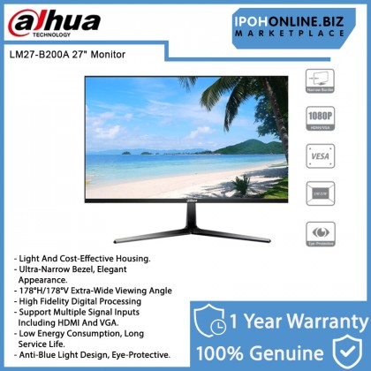 Dahua LM27-B200A 27" FHD VA 75Hz 5ms VGA HDMI Monitor Dahua LM27-B200A 27" FHD VA 75Hz 5ms VGA HDMI Monitor
