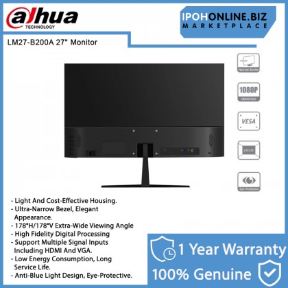 Dahua LM27-B200A 27" FHD VA 75Hz 5ms VGA HDMI Monitor Dahua LM27-B200A 27" FHD VA 75Hz 5ms VGA HDMI Monitor