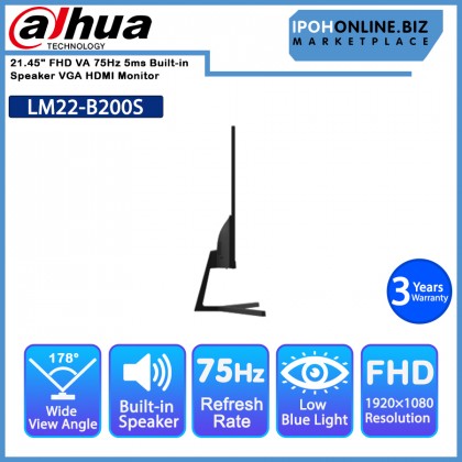 DAHUA LM22-B200S 21.45" FHD VA 75Hz 5ms Built-in Speaker VGA HDMI Monitor DAHUA LM22-B200S 21.45" FHD VA 75Hz 5ms Built-in Speaker VGA HDMI Monitor