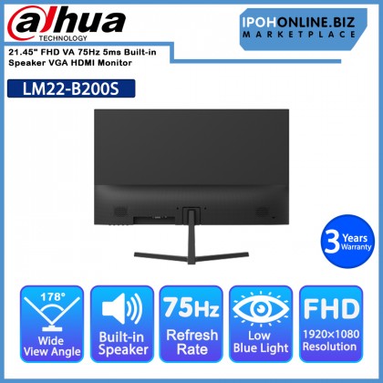 DAHUA LM22-B200S 21.45" FHD VA 75Hz 5ms Built-in Speaker VGA HDMI Monitor DAHUA LM22-B200S 21.45" FHD VA 75Hz 5ms Built-in Speaker VGA HDMI Monitor
