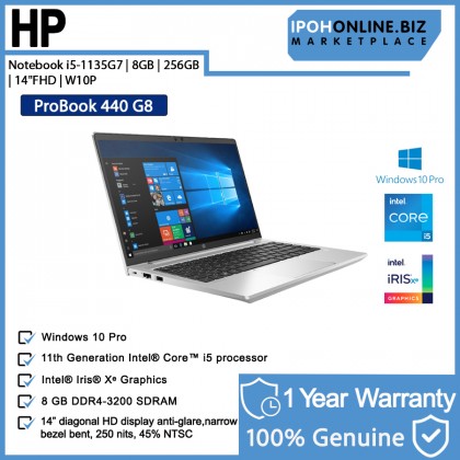 HP ProBook 440 G8 Notebook Silver 2Y7Y3PA#UUF i5-1135G7/8GB/256GB NVMe SSD/14"FHD/WIN10PRO + Laptop Backpack HP ProBook 440 G8 Notebook Silver 2Y7Y3PA#UUF i5-1135G7/8GB/256GB NVMe SSD/14"FHD/WIN10PRO + Laptop Backpack