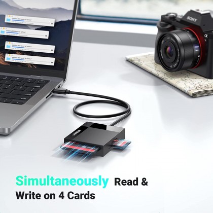 UGREEN USB-C SD Card Reader 4-in-1 Memory Card Adapter External SD Micro SD MS CF Compact Flash Camera Card Reader UGREEN USB-C SD Card Reader 4-in-1 Memory Card Adapter External SD Micro SD MS CF Compact Flash Camera Card Reader