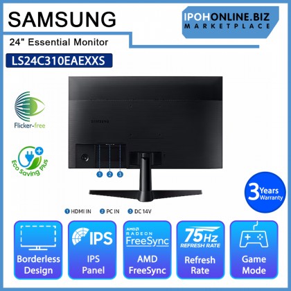 Samsung 24" HDMI & VGA Essential Monitor LS24C310EAEXXS with Borderless design IPS & AMD Free-Sync Samsung 24" HDMI & VGA Essential Monitor LS24C310EAEXXS with Borderless design IPS & AMD Free-Sync