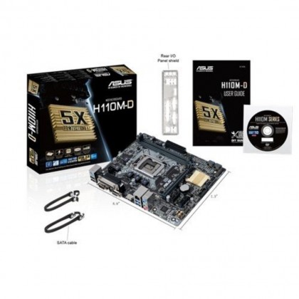 Asus H110M-D LGA 1151 DDR4 MicroATX Board -  Parallel + COM + VGA + HDMI Ports FREE McAfee Internet Security